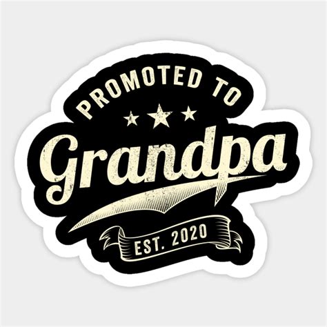 Promoted To Grandpa Promoted To Grandpa Sticker Teepublic