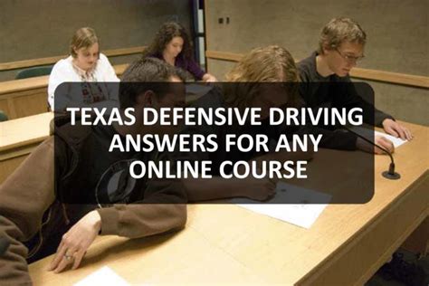 Texas Defensive Driving Answers For Any Online Course