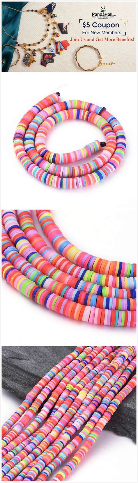 Wholesale Flat Round Eco Friendly Handmade Polymer Clay Beads Clay