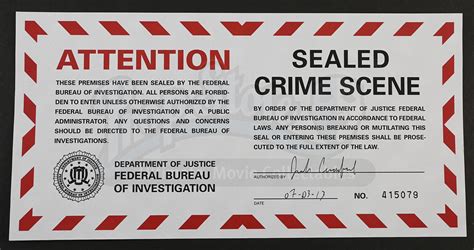 Sealed Crime Scene And Evidence Sticker Set