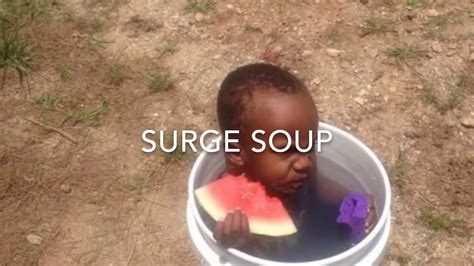 Kid In Bucket With Sponge And Eating A Watermelon Youtube