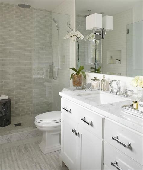 White Carrara Marble Countertops Contemporary Bathroom Urrutia