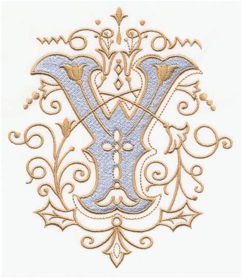 Vintage Royal Alphabet And Accent Designs Y Decorative Alphabet