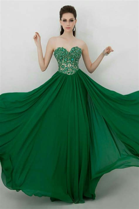 Pin De Michelle Evans En Green Vestido De Fiesta Verde Vestidos De
