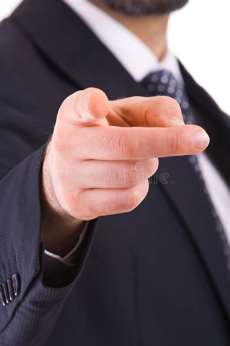 Businessman Pointing With Finger Stock Image Image Of Gesture