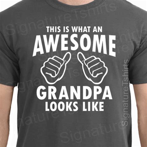 Grandpa Shirt Awesome Grandpa Tshirt T Shirt By Signaturetshirts