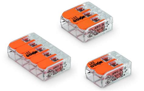 Wago Compact Splicing Connectors For All Wire Types 221 Series