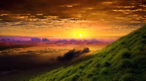 Hd Nature Wallpaper With A Picture Of Sunrise Glory In 1920x1080 Pixels