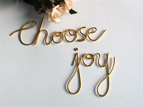Choose Joy Sign Wire Word Sign Wire Words Wire Wall Words Etsy Joy