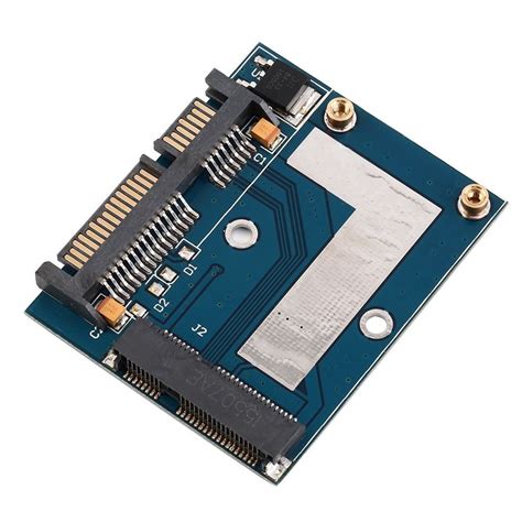 Mini Pci E Msata To Inch Sata Adapter Konverter Card Modul Blau Gr N