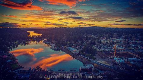 Lake Oswego Oregon Sunset Take With Drone Inspire 1 Pnw Flickr