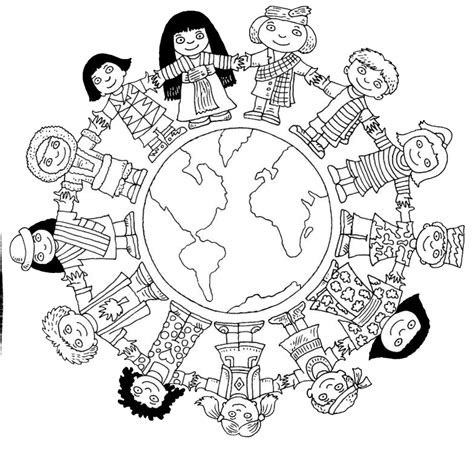 Children Sharing Coloring Page At Getdrawings Free Download