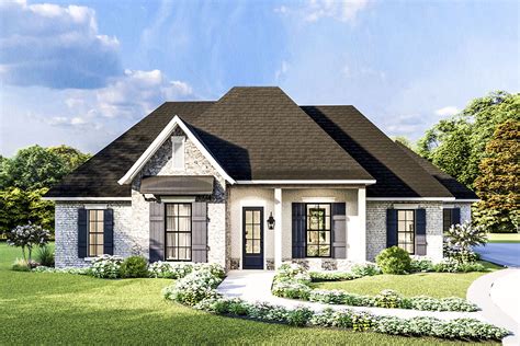 Attractive One Level Home Plan With High Ceilings 62156v