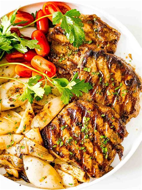 Easy Grilled Pork Chops With Savory Marinade Recipe In 2020 Grilled Pork Chops Grilled Pork