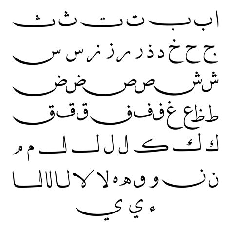 Arabic Alphabet Vector Set Collection Arabic Calligraphy Elements