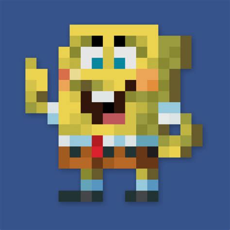 Spongebob Low Res Pixelart Pixelart T Shirt Teepublic
