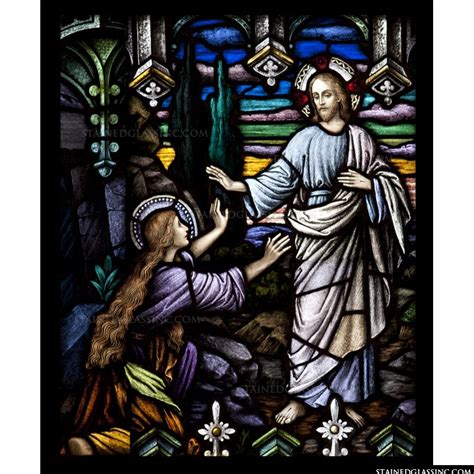 Jesus And Mary Magdalene Religious Stained Glass Window