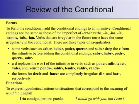 Ppt Review Of The Conditional Powerpoint Presentation Free Download
