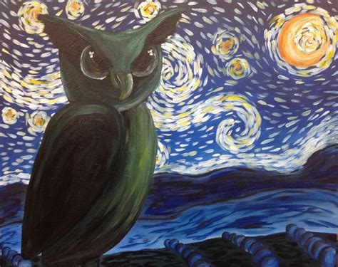 Starry Night Owl Montgomery Al Wine And Design