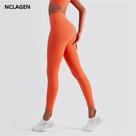 Nclagen Women S Leggings Sport Fitness High Waist Naked Feel Squat