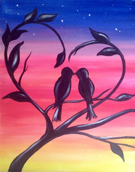 Second Date Canvas Art Painting Easy Canvas Painting Night Painting
