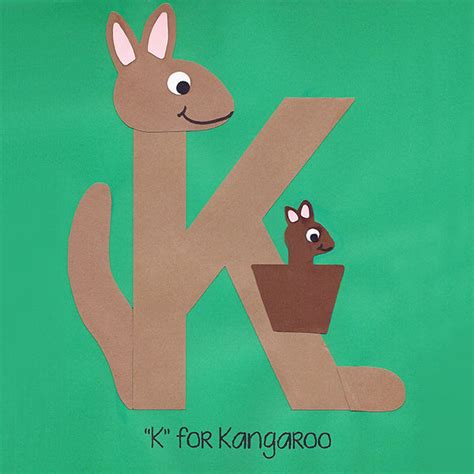 Alphabet Art Template Upper K Kangaroo Who Arted