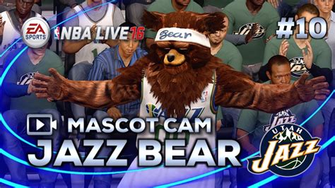 Nba Live 16 Mascot Cam 10 Jazz Bear Utah Jazz Youtube