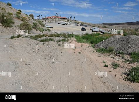 Drought Conditions At Callville Bay At Lake Mead In Nevada Stock Photo
