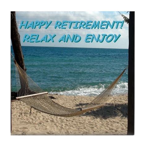 Happy Beach Retirement Tile Coaster By Khoncepts Cafepress