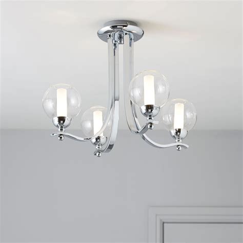 We carry westinghouse, titan lighting, river of goods and more. Giselle Glass Ball Chrome Effect 4 Lamp Ceiling Light | Departments | DIY at B&Q