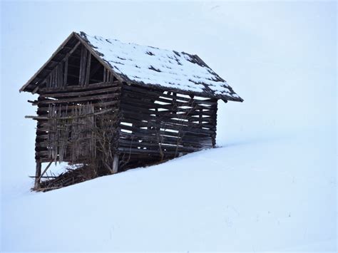 Free Images Snow Winter Roof Hut Weather Season Blizzard Log