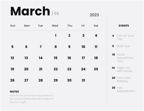 Simple Year 2023 Calendar Template In Illustrator Psd Word Download