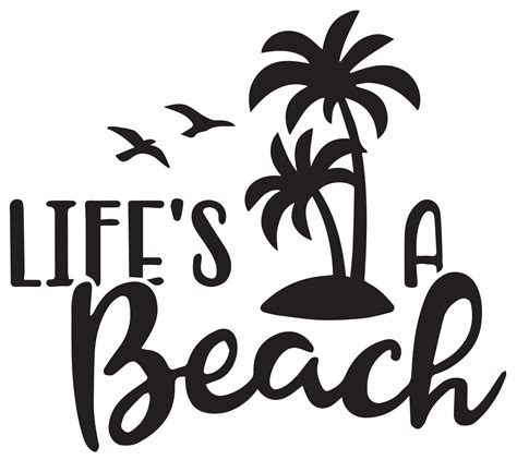 Lifes A Beach Design Beach Svg Cricut Silhouette By Diy Studio