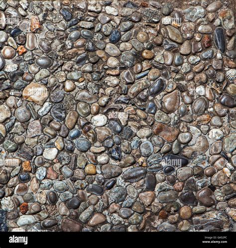 Pebble Stone Floor Tile Texture And Seamless Background Stock Photo Alamy
