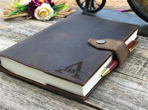 Personalized Leather Journal Notebook Refillable Antique A5 Etsy