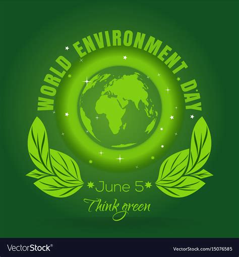 World Environment Day Concept Design 5 June Vector Image