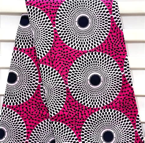 African Wax Fabric Hot Pink Ankara Print Fabric Sold By Etsy
