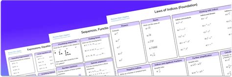Free Gcse Maths Algebra Revision Mats Third Space Learning