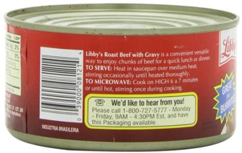 Libby Roast Beef With Gravy 12 Ounce Cans Pack Of 8 Food Beverages