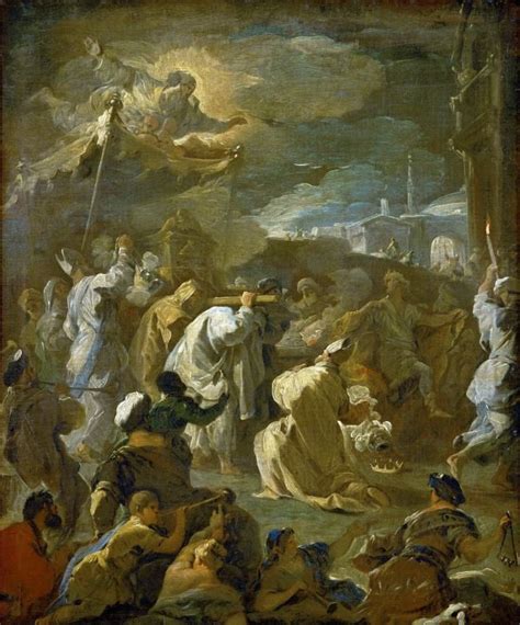 David Brings The Ark To Jerusalem Painting Luca Giordano Oil Paintings