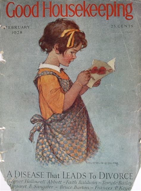 Vintage 1920s Good Housekeeping Magazine Cover Young Girl