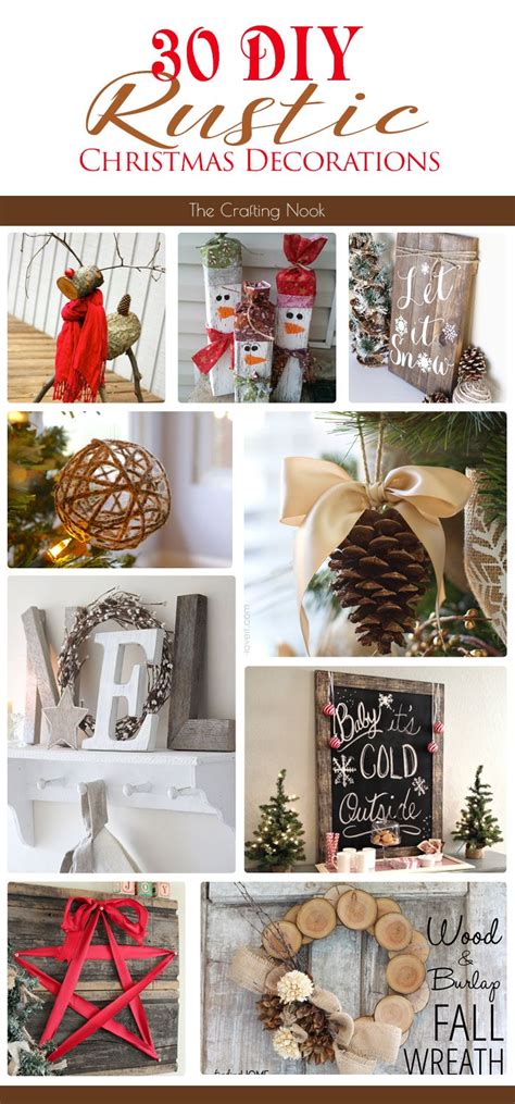 30 Diy Rustic Christmas Decorations The Crafting Nook By