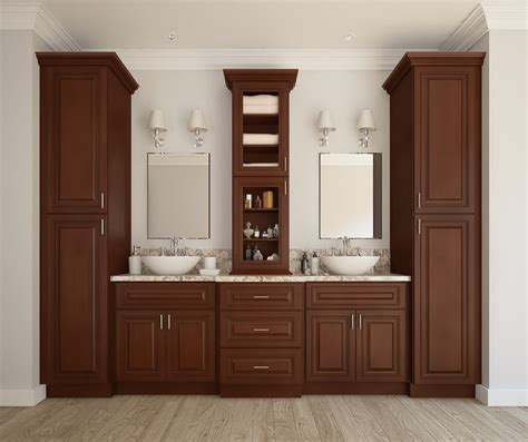 .vanity allow for several choices when it comes to upgrading the bathroom, but the cabinets can in addition to full bathroom vanities, sears carries separate pieces that set aside a special spot for you. Signature Chocolate - Ready to Assemble Bathroom Vanities ...