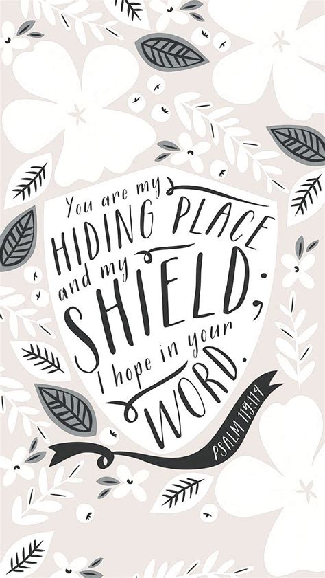 You Are My Hiding Place And My Shield I Hope In Your Word Psalm 119