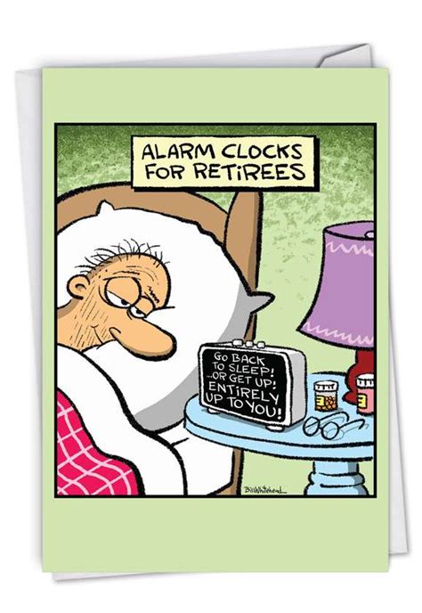 Retiree Alarm Clock Humorous Retirement Paper Card