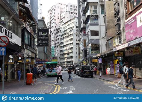 16 March 2020 The Causeway Bay Shopping District In Hong Kong Editorial