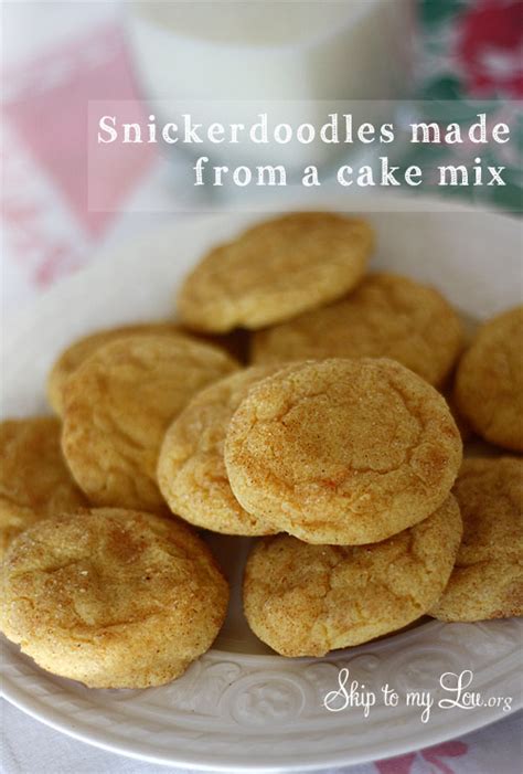 These cake mix cookies are such an easy and delicious recipe to make with only 3 ingredients! Easy Snickerdoodle Recipe | Skip To My Lou