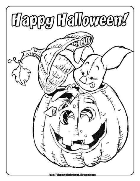 Pooh And Friends Halloween 2 Free Disney Halloween Coloring Pages