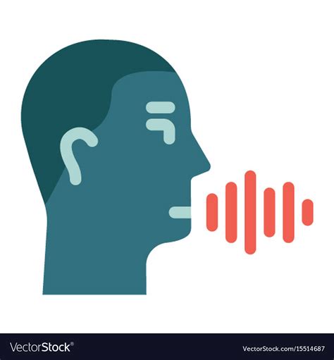 Speech Recognition Flat Icon Voice Control Vector Image