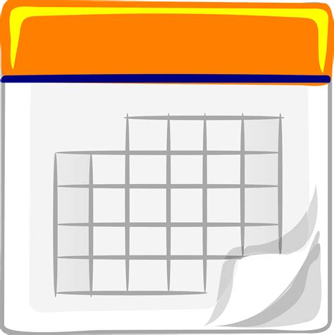 Calendar Blank Orange Free Vector Graphic On Pixabay